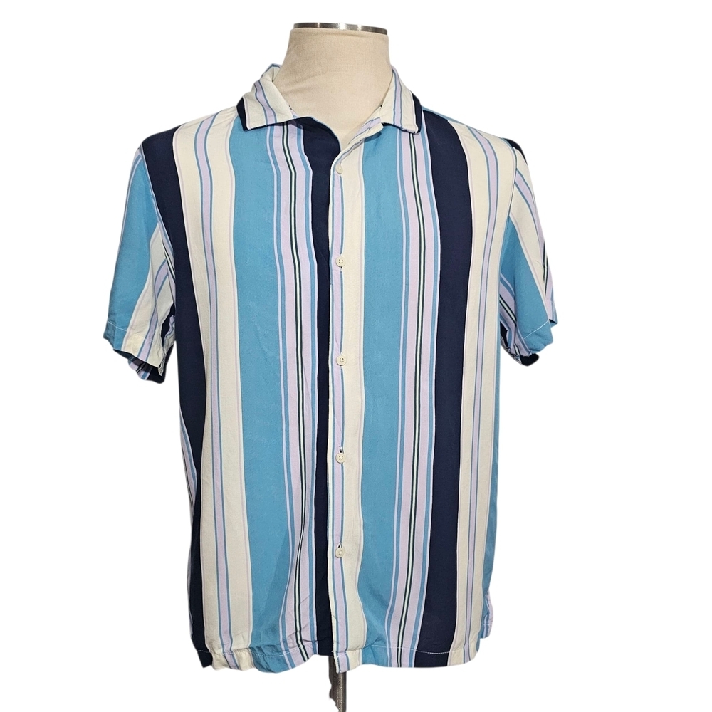 Denim & Flower Blue and White Striped Casual Shirt
